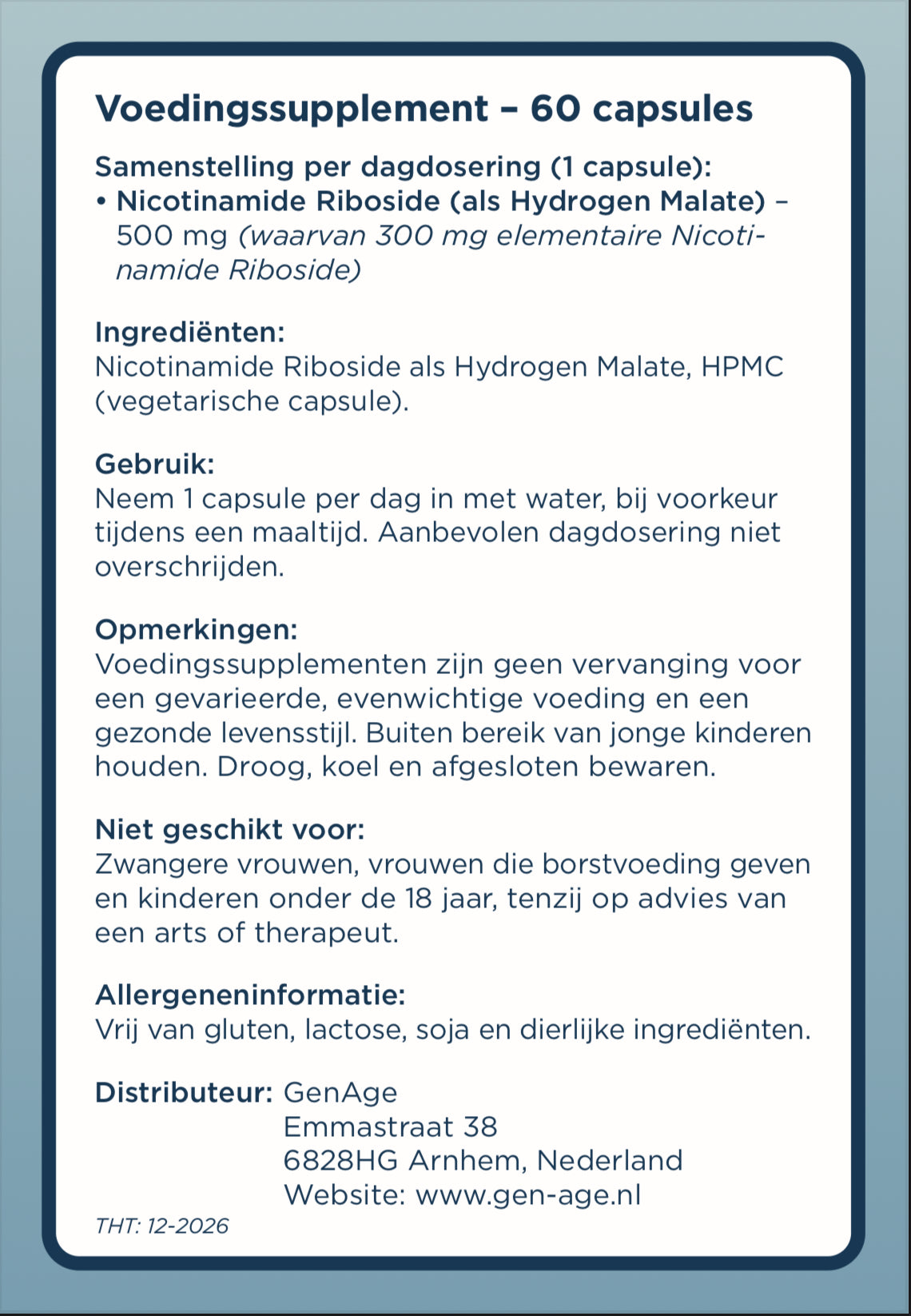 Nicotinamide Riboside (NR)